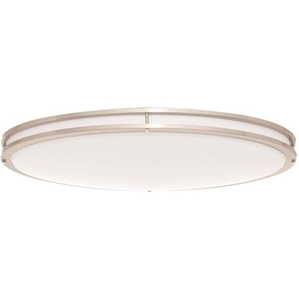 Pirate Brands 32 in. Oval Brushed Nickel Integrated LED Ceiling Flush Mount HDP3200LC-35